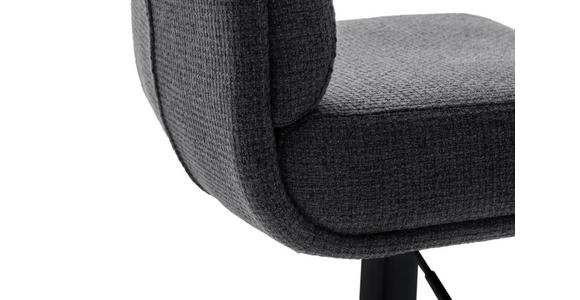 BARHOCKER in Metall, Textil Anthrazit, Schwarz  - Anthrazit/Schwarz, Design, Textil/Metall (43/84/52cm) - Dieter Knoll