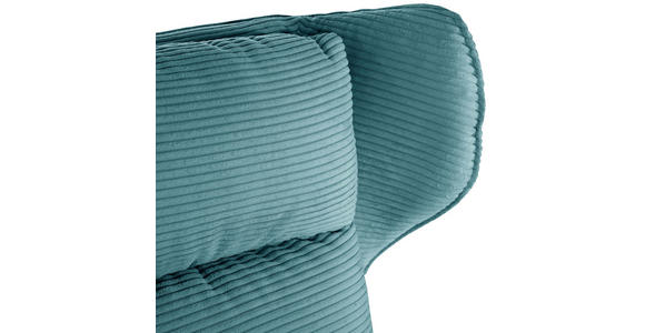 OHRENSESSEL Cord Türkis  - Türkis/Schwarz, Design, Textil/Metall (83/106/89cm) - Landscape