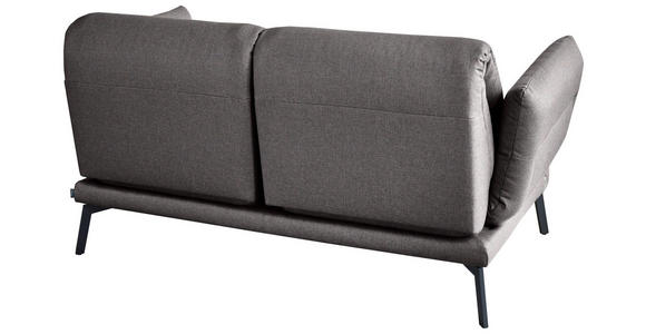 2-SITZER-SOFA Flachgewebe Dunkelbraun  - Dunkelbraun/Schwarz, Design, Textil/Metall (178-226/83-113/96-177cm) - Dieter Knoll