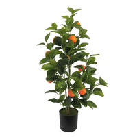 ORANGENBAUM 75 cm  - Gelb/Schwarz, LIFESTYLE, Kunststoff/Metall (75cm)