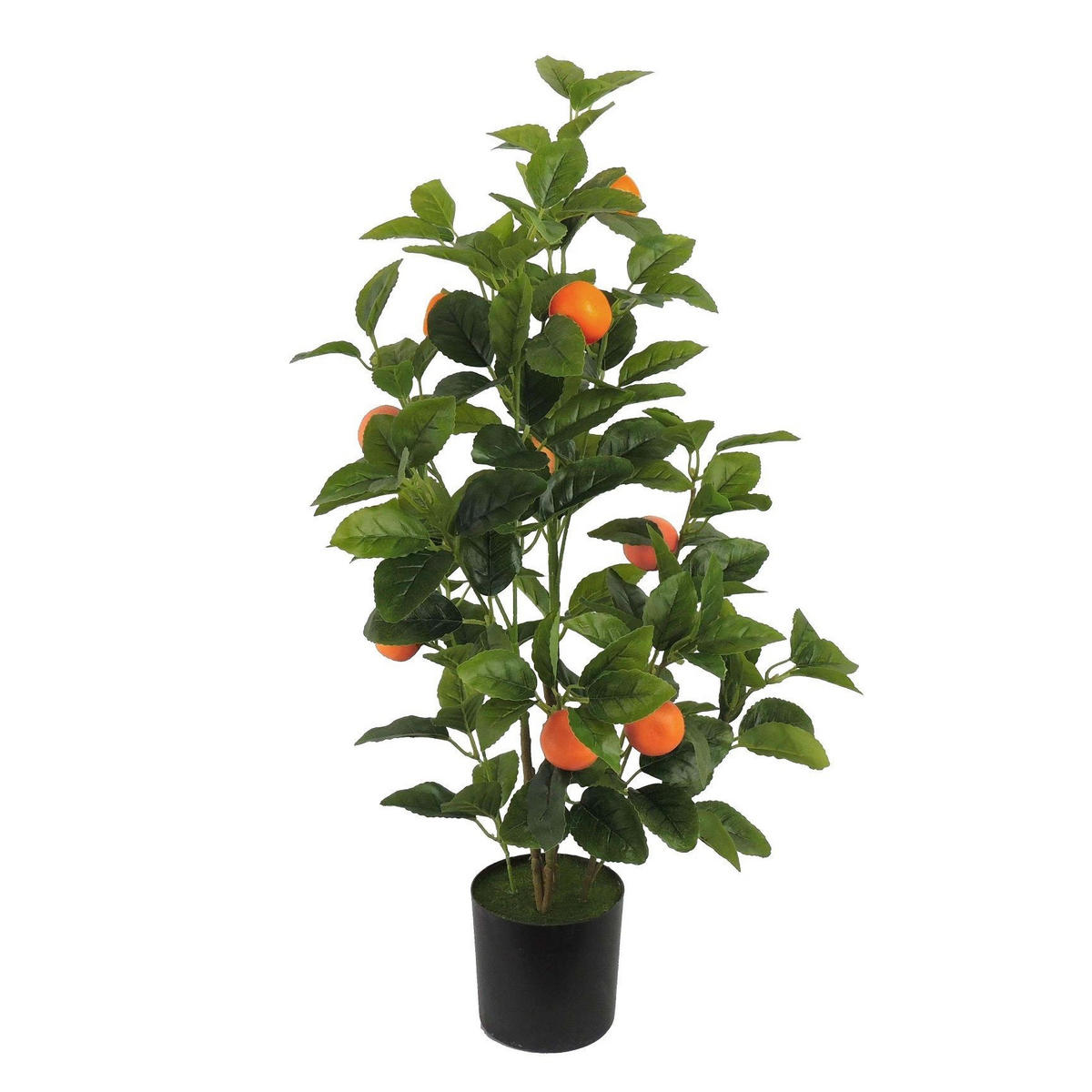 ORANGENBAUM 75 cm  - Gelb/Schwarz, LIFESTYLE, Kunststoff/Metall (75cm)
