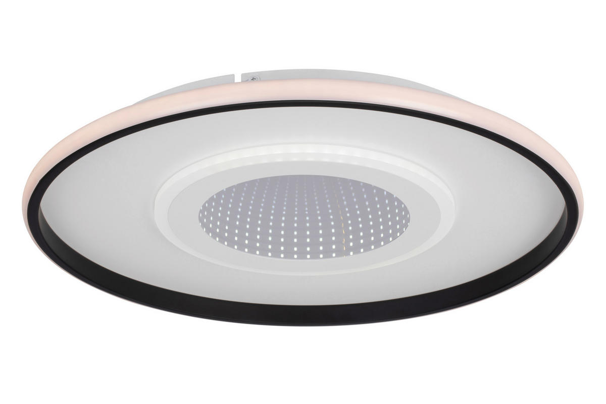 LED-DECKENLEUCHTE 50/5,5 cm   - Schwarz/Weiß, Trend, Kunststoff/Metall (50/5,5cm) - Novel
