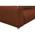 BIGSOFA  in Cord Kupferfarben  - Schwarz/Kupferfarben, KONVENTIONELL, Textil/Metall (246/100/116cm) - Carryhome