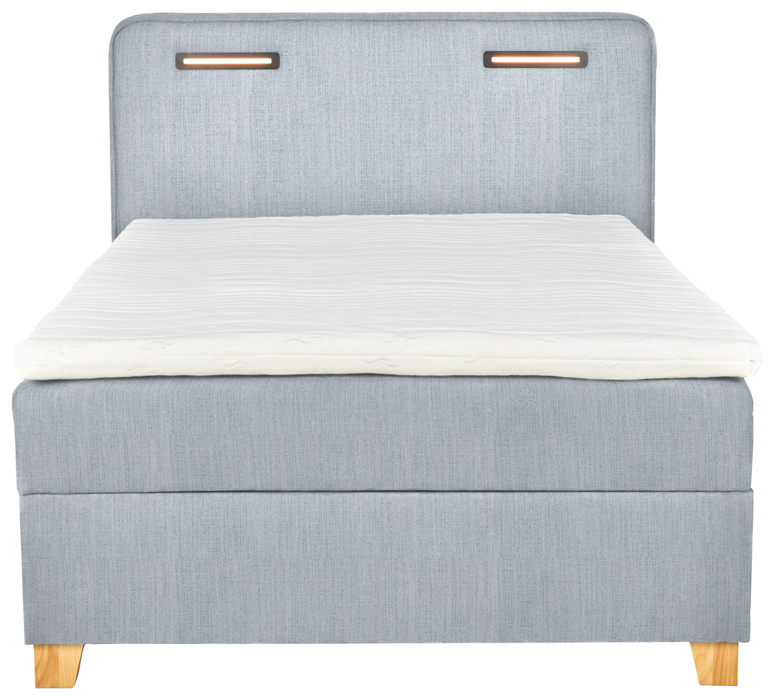 BOXBETT 100/200 cm  in Hellblau  - Türkis/Eichefarben, Konventionell, Holz/Holzwerkstoff (100/200cm) - Moderano