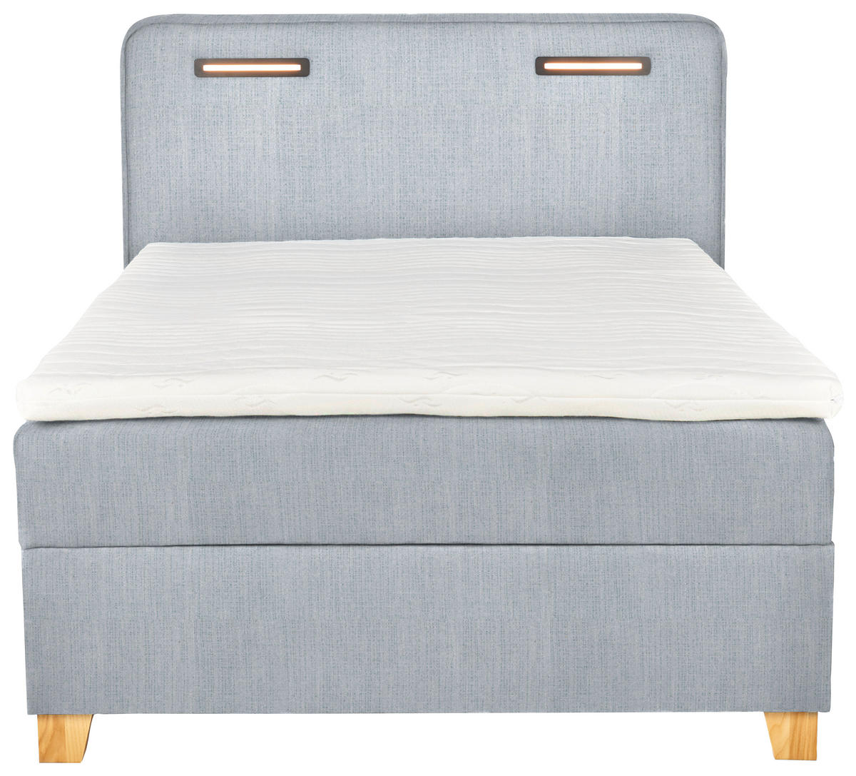 BOXBETT 100/200 cm  in Hellblau  - Türkis/Eichefarben, Konventionell, Holz/Holzwerkstoff (100/200cm) - Moderano
