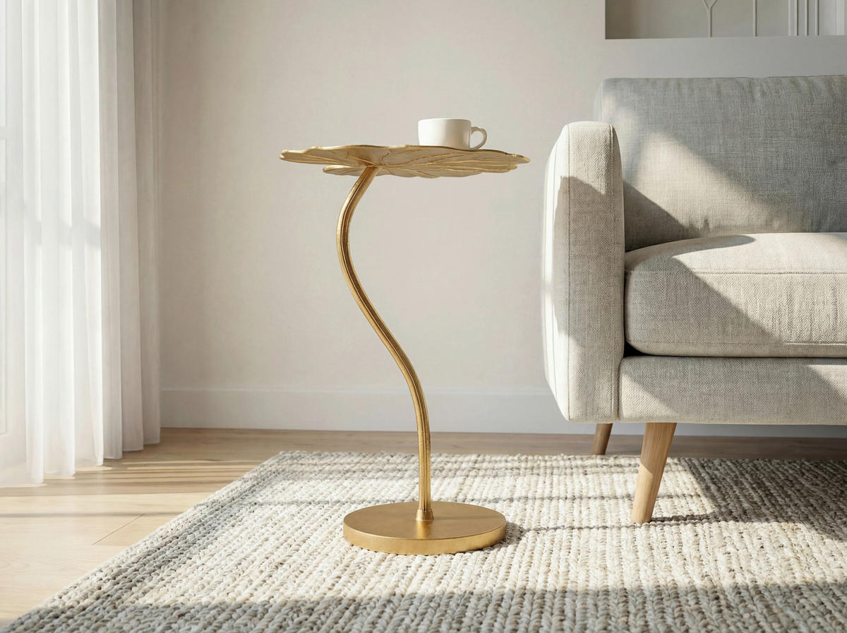 KISASZTAL fém 40/38/59 cm  - aranyszínű, Design, fém (40/38/59cm) - MID.YOU