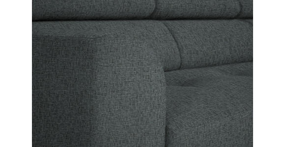 ECKSOFA in Chenille Grau  280/205 cm  - Schwarz/Grau, Design, Textil/Metall (280/205cm) - Xora