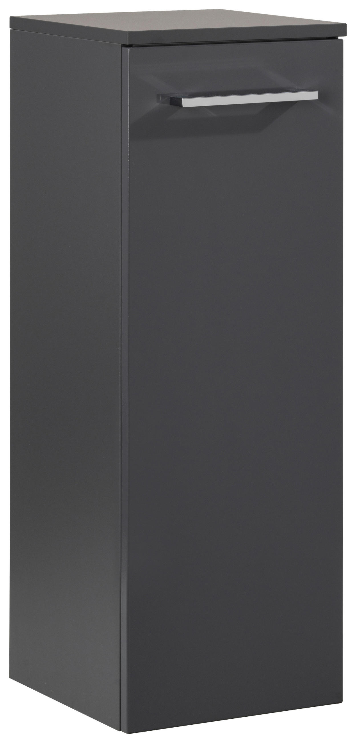 UNTERSCHRANK 30,5/81/32 cm   - Anthrazit/Silberfarben, MODERN, Glas/Holzwerkstoff (30,5/81/32cm) - Voleo