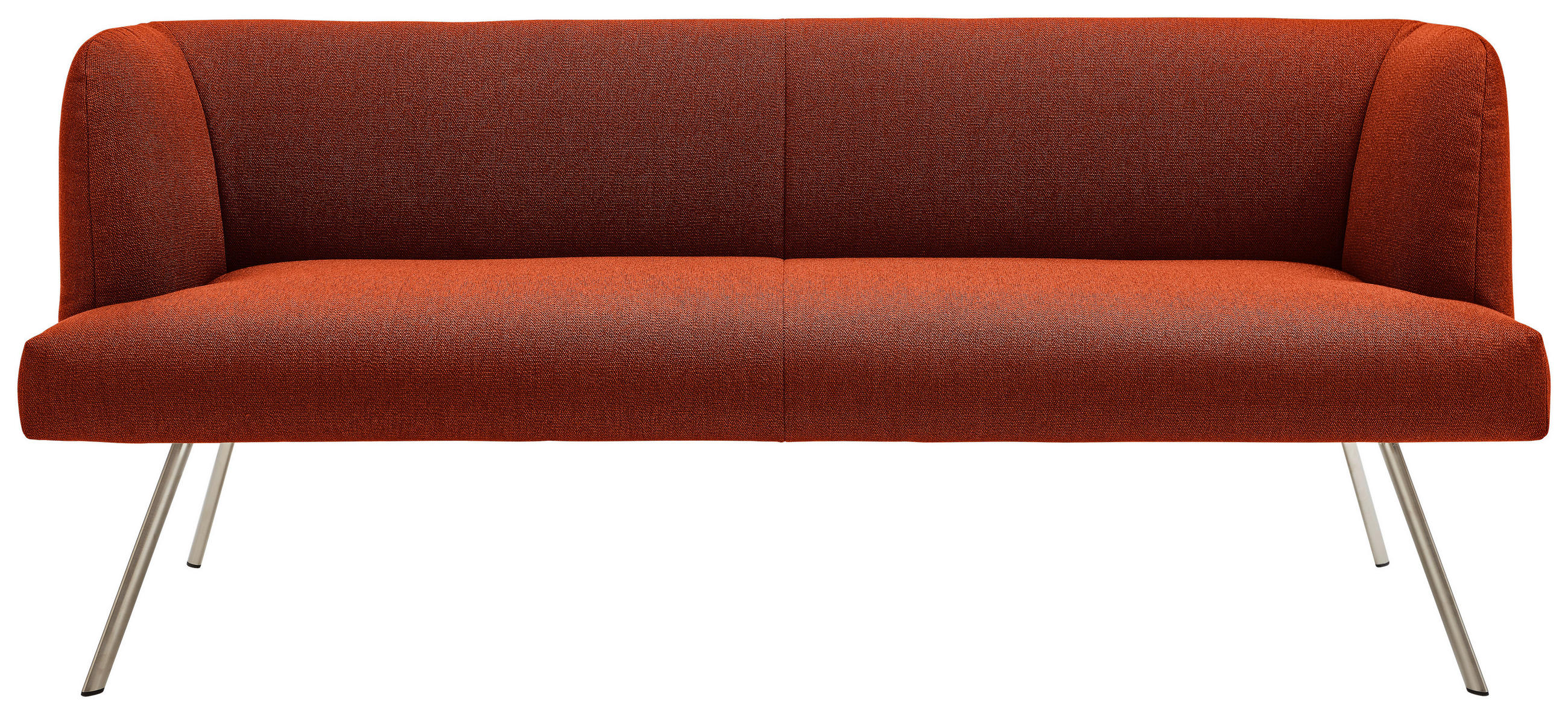 SITZBANK 200/87/64 cm Webstoff Edelstahlfarben, Rostfarben  - Edelstahlfarben/Rostfarben, Design, Textil/Metall (200/87/64cm) - Venjakob