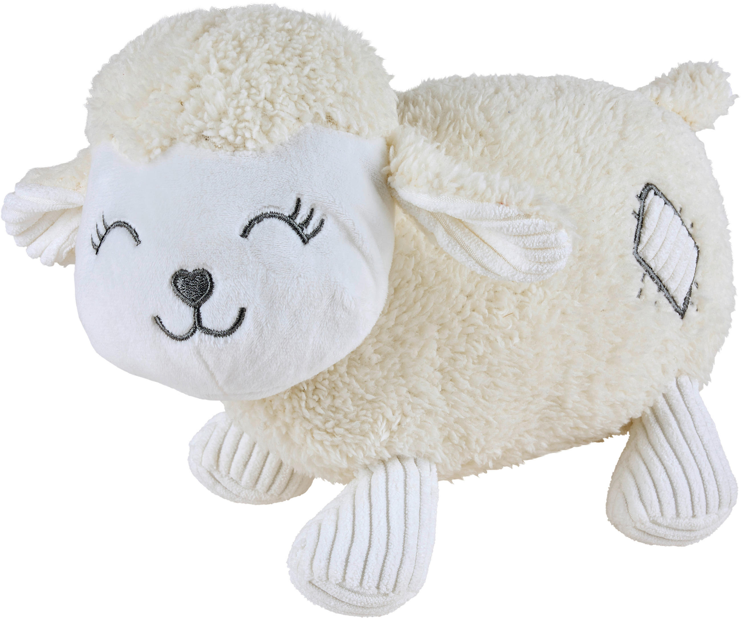 ZVIERATKO NA HRANIE - biela/krémová, Basics, textil (23cm) - Patinio