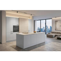 KÜCHENLEERBLOCK VE120 286 cm  in Grau, Eichefarben  - Eichefarben/Schwarz, Basics, Holzwerkstoff/Metall (286cm) - Venda