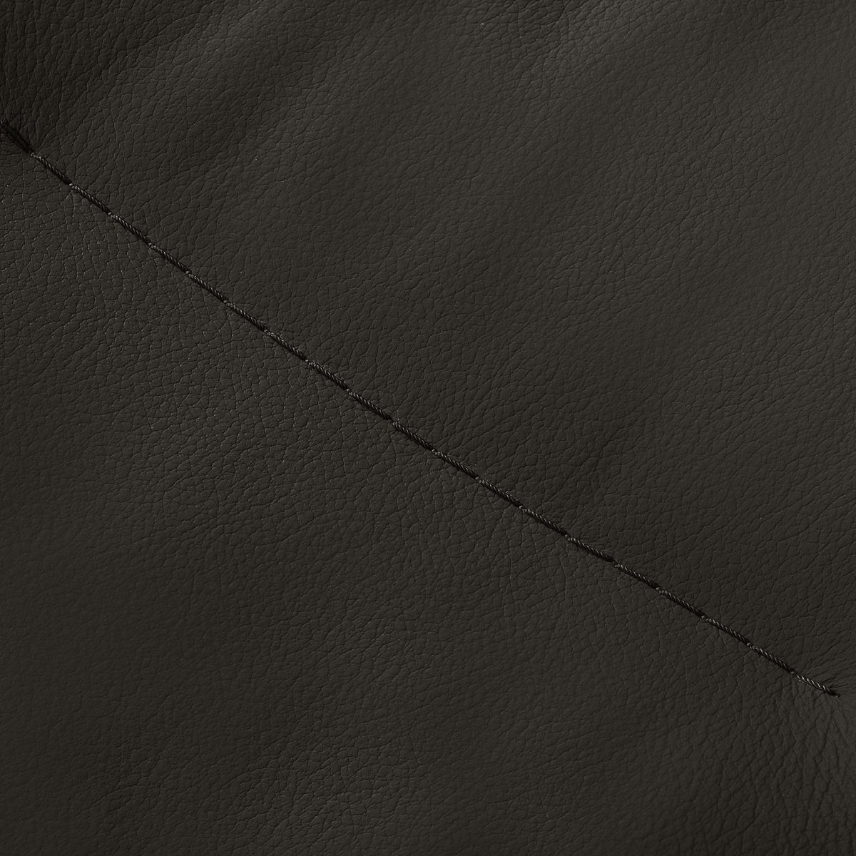 SESSELSET Echtleder Anthrazit  - Anthrazit/Schwarz, Design, Leder/Metall (67/87/74cm) - Livetastic