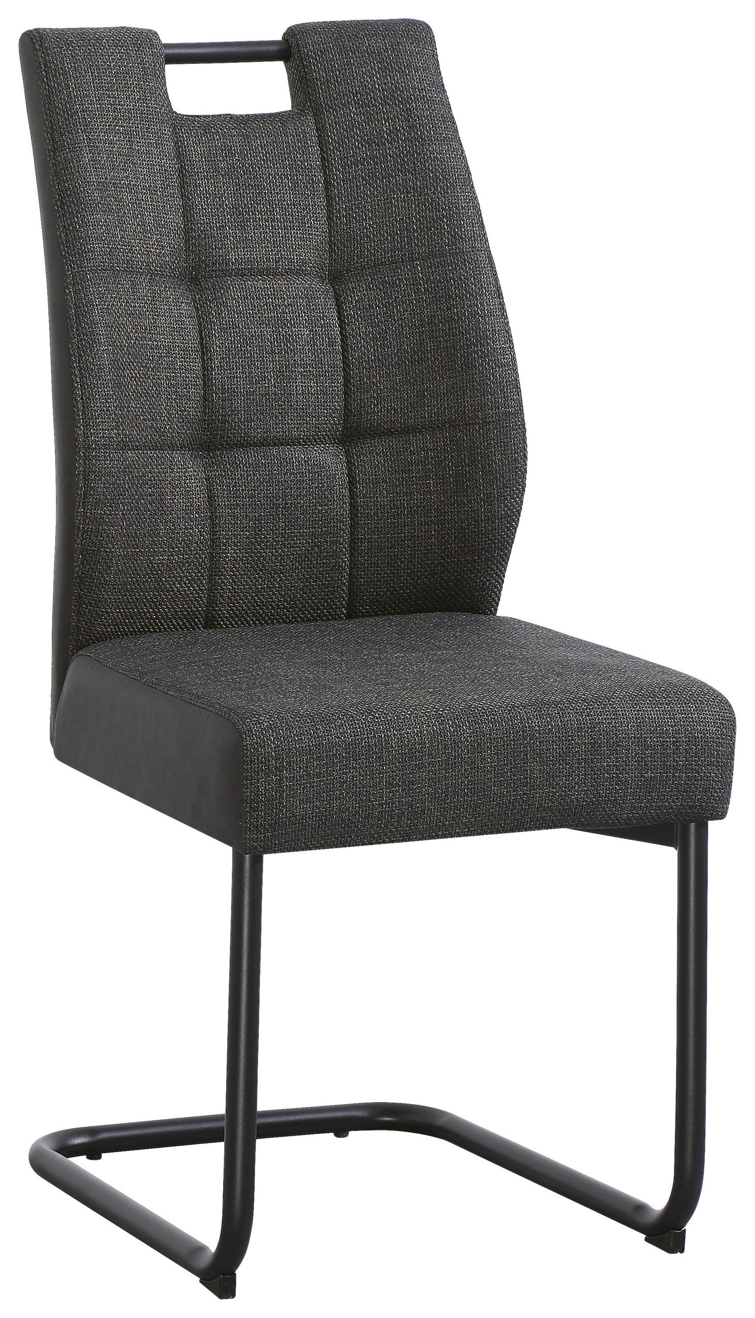 SCHWINGSTUHL Eisen Mikrofaser  - Dunkelgrau/Schwarz, Modern, Textil/Metall (45/97/59cm) - Cantus
