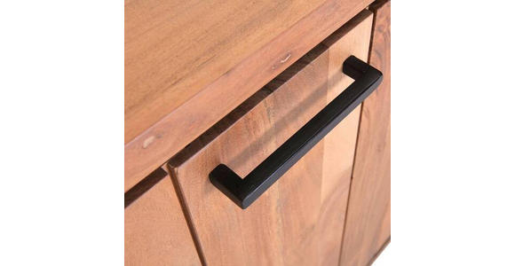 SIDEBOARD in 170/80/44 cm - Schwarz/Akaziefarben, LIFESTYLE, Glas/Holz (170/80/44cm) - Landscape