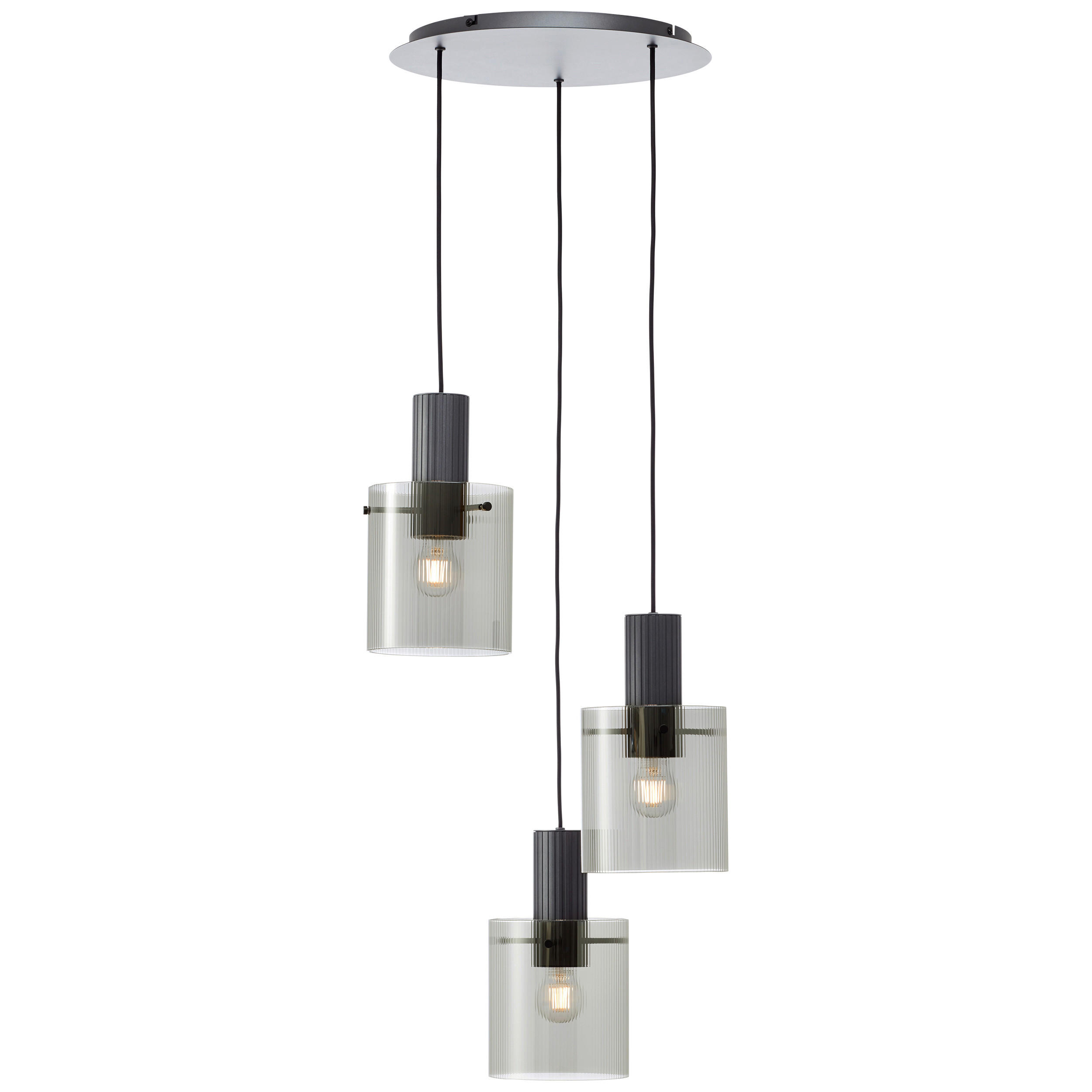 SVJETILJKA VISEĆA Riffelini  - antracit, Basics, staklo/metal (48/150cm)