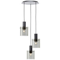 SVJETILJKA VISEĆA Riffelini  - antracit, Basics, staklo/metal (48/150cm)
