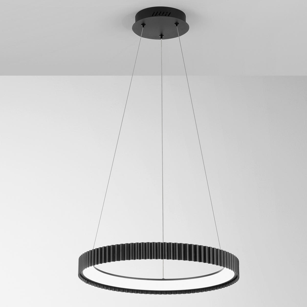 LED-HÄNGELEUCHTE Luce Ambiente e Design 68,5/150 cm   - Schwarz/Weiß, Design, Kunststoff/Metall (68,5/150cm)
