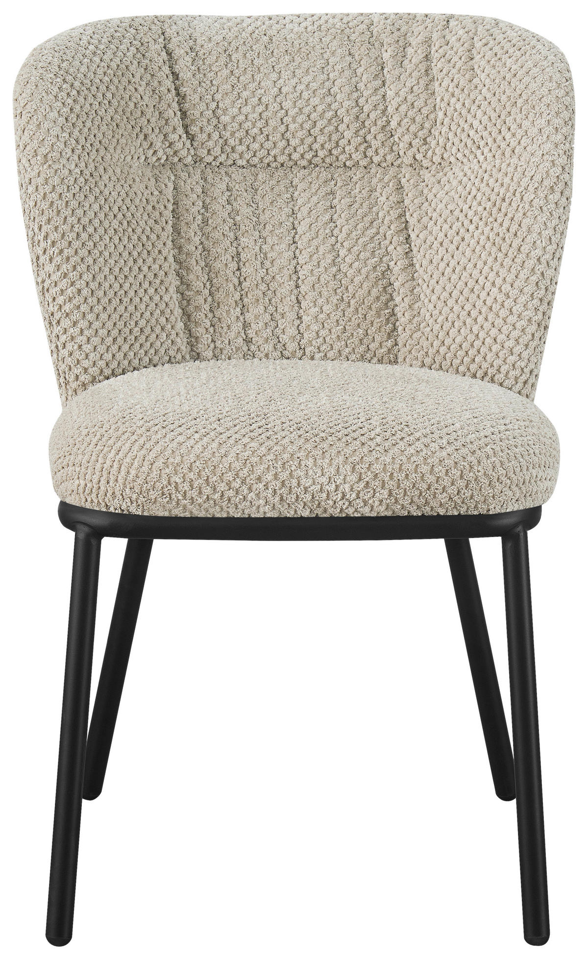 SZÉK fém, textil fekete, taupe  - fekete/taupe, Design, textil/fém (53,5/80/60,5cm) - Stylife