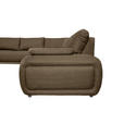 ECKSOFA Braun Struktur  - Chromfarben/Braun, KONVENTIONELL, Textil/Metall (280/310cm) - Carryhome