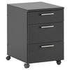 ROLLCONTAINER Anthrazit  - Anthrazit/Nickelfarben, KONVENTIONELL, Holzwerkstoff/Metall (41,2/60,1/49,6cm) - MID.YOU