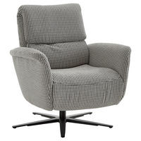 RELAXSESSEL in Textil Grau, Schwarz, Silberfarben  - Silberfarben/Schwarz, Design, Textil/Metall (78/88-177/82cm) - Valdera
