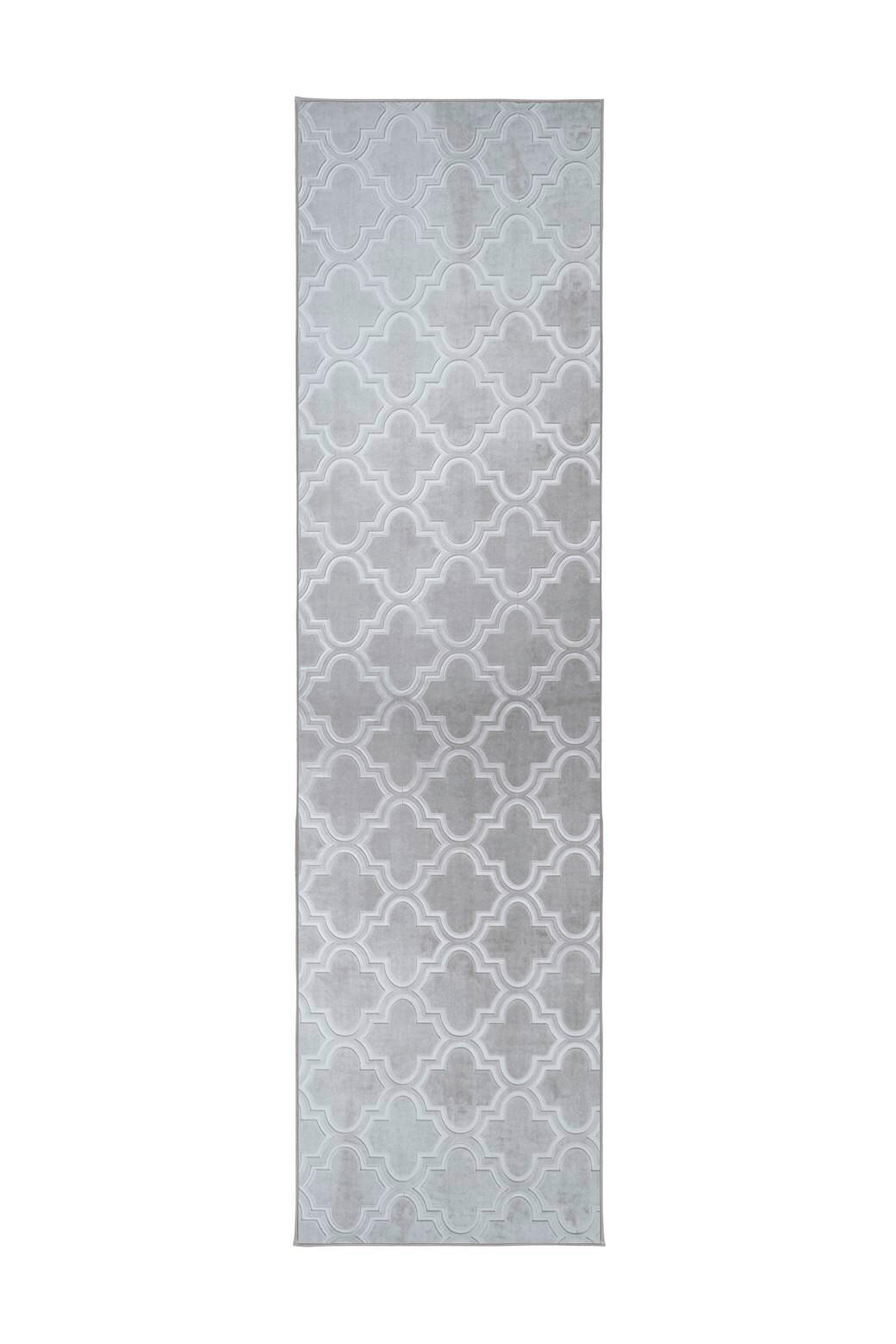 LÄUFER 80/150 cm Monroe 100 Grau / Blau Blau, Grau  - Blau/Grau, KONVENTIONELL, Kunststoff/Textil (80/150cm)