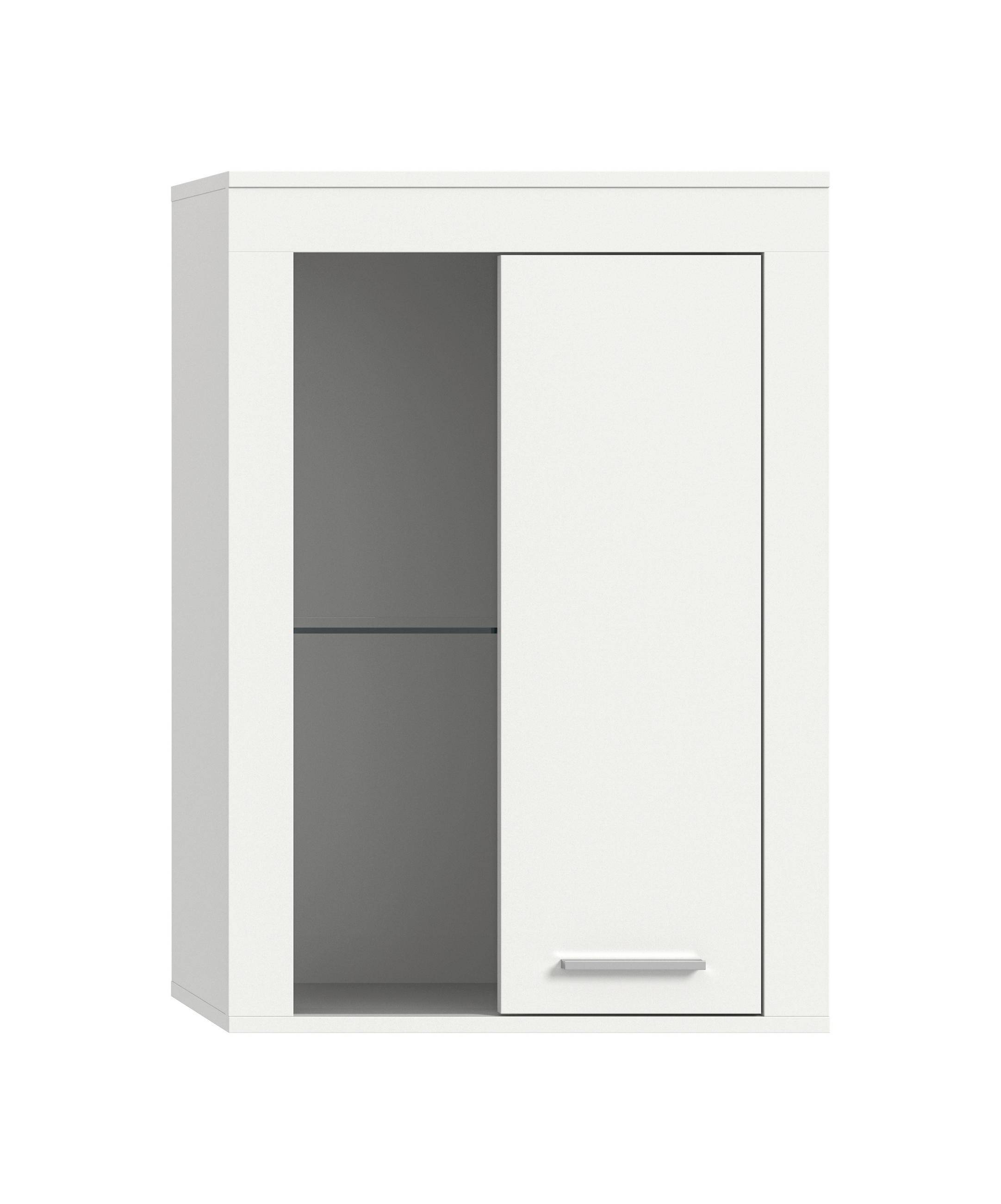 VITRINE in   - Silberfarben/Schwarz, Design, Glas/Holzwerkstoff (86/60/35cm) - MID.YOU