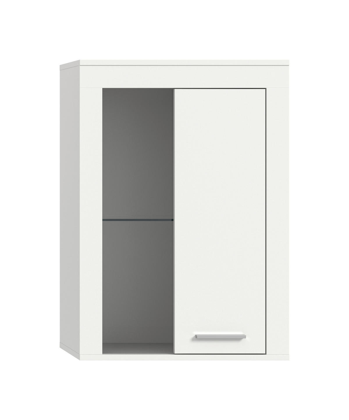 VITRINE in Weiß  - Silberfarben/Schwarz, Design, Glas/Holzwerkstoff (86/60/35cm) - MID.YOU