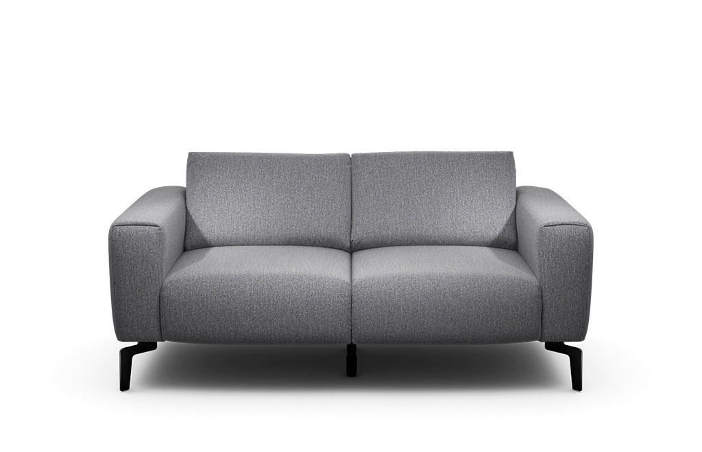 2-SITZER-SOFA Chenille Anthrazit  - Anthrazit/Schwarz, Design, Textil/Metall (180/86/86-94cm) - SENSOO