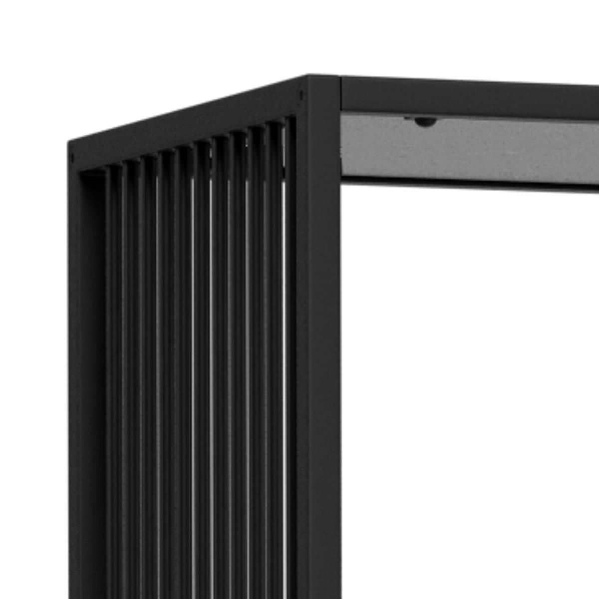 REGAL Schwarz  - Schwarz, Design, Holzwerkstoff/Metall (120/185/35cm) - MID.YOU