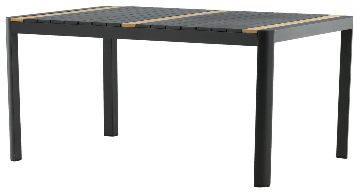 UTEBORD trä, metall  - svart, Klassisk, metall/trä (90/75/150cm) - Gardenson