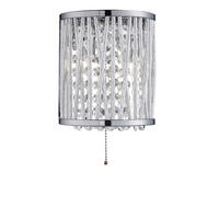 WANDLEUCHTE Elise 15/17 cm   - Chromfarben/Klar, Design, Metall (15/17cm) - Searchlight