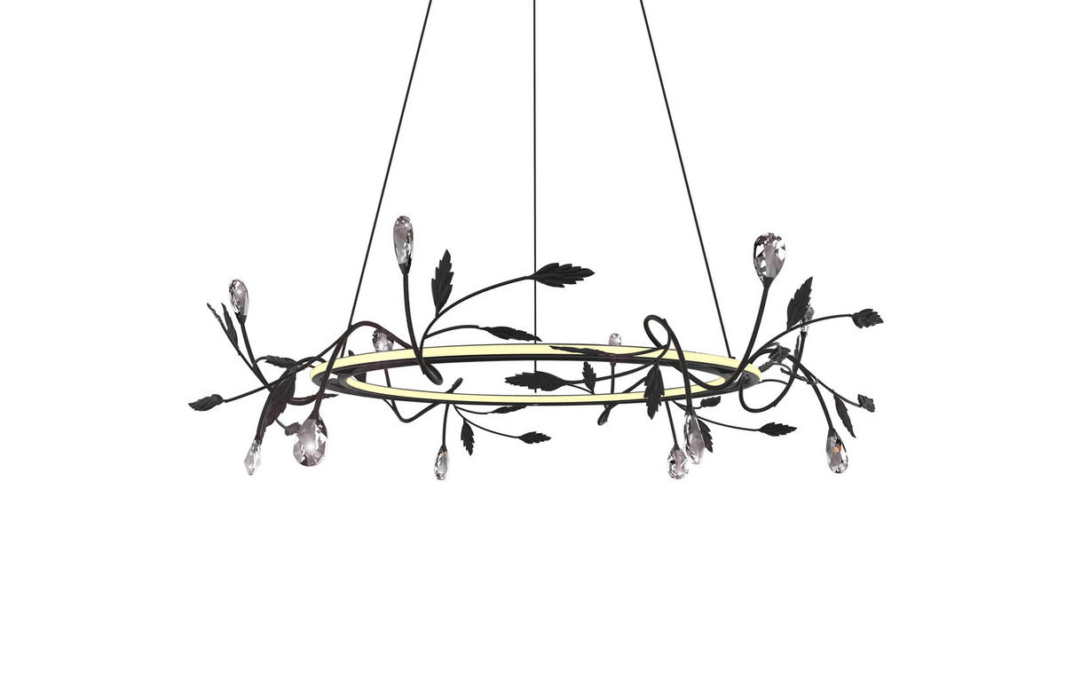 LED-PENDELLAMPA Giaros 65/65/120 cm  - svart, Klassisk, metall (65/65/120cm)