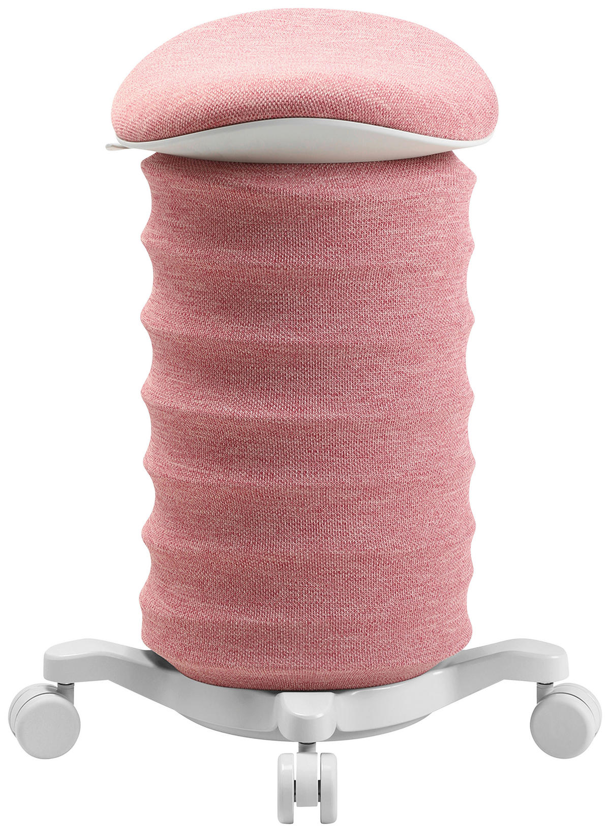 BÜROHOCKER Rosa, Weiß  - Rosa/Weiß, Design, Kunststoff/Textil (37,5/58-70/36cm) - Topstar