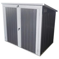 BOX NA SMETNÉ NÁDOBY   - antracitová, Basics, kov (158/134/101cm)