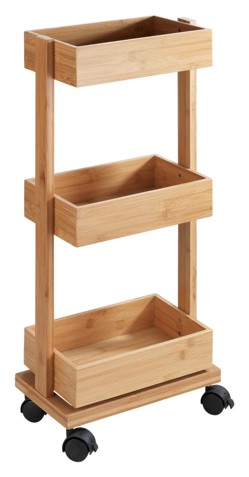 REGÁL DO KOUPELNY, bambus, hnědá - hnědá, Basics, dřevo/plast (31/71,5/18cm)