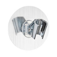 STATIC-LOC zuhanyfej tartó 9,5/9,5/6,2 cm  - krómszínű/ezüstszínű, Basics, műanyag (9,5/9,5/6,2cm) - Wenko