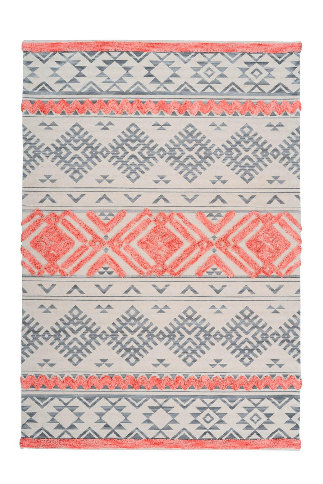FLACHWEBETEPPICH 160/230 cm Koralle, Grau  - Koralle/Grau, Design, Textil (160/230cm) - Novel