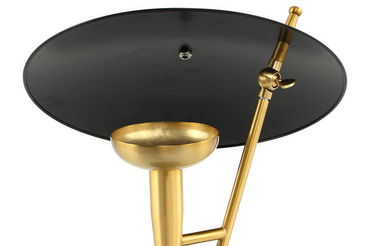 TISCHLEUCHTE - Goldfarben/Schwarz, Trend, Metall (36/36/50cm) - Kayoom