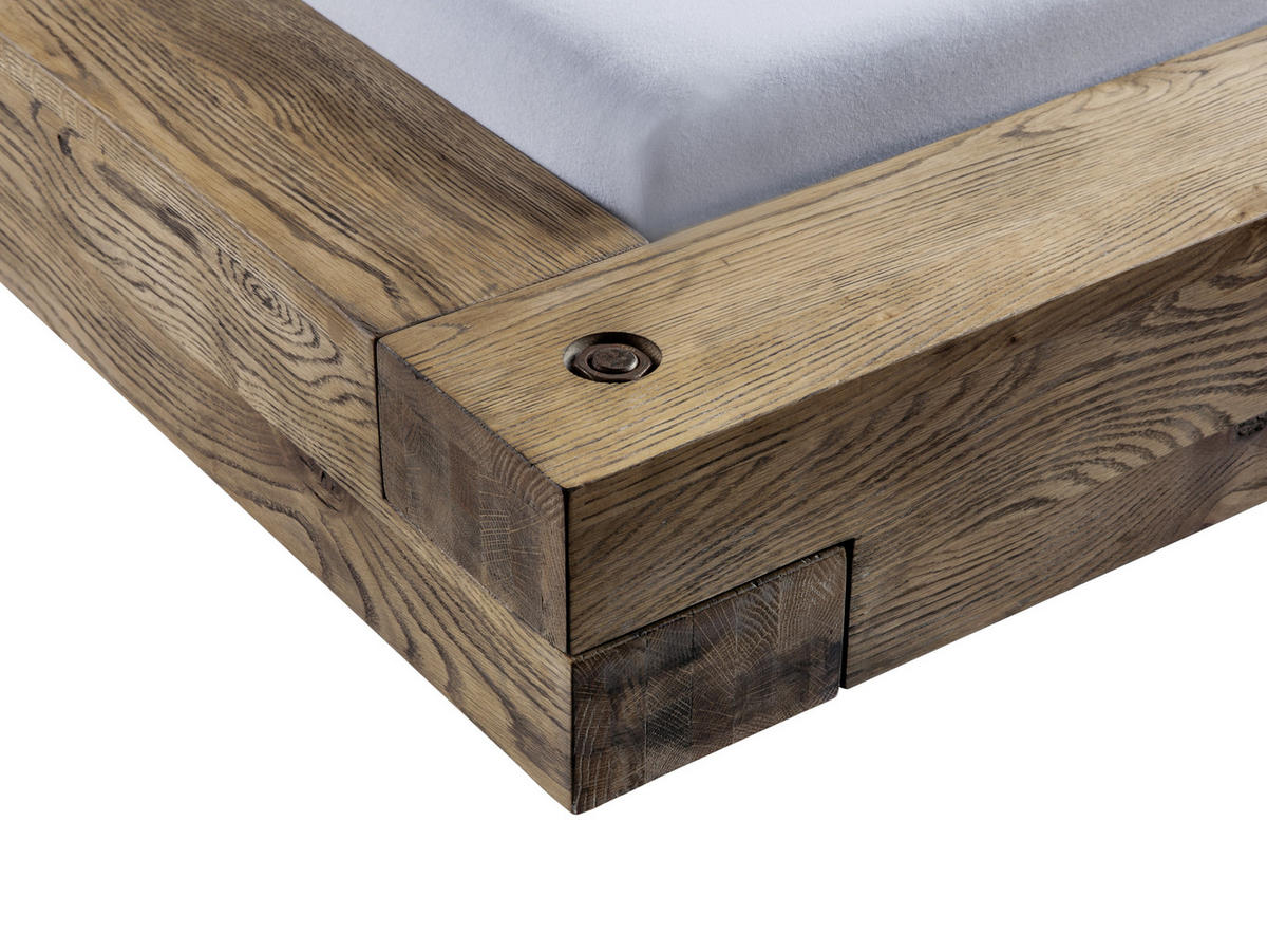 BETT 200/200 cm  in Eichefarben  - Eichefarben, KONVENTIONELL, Holz (200/200cm) - Hasena