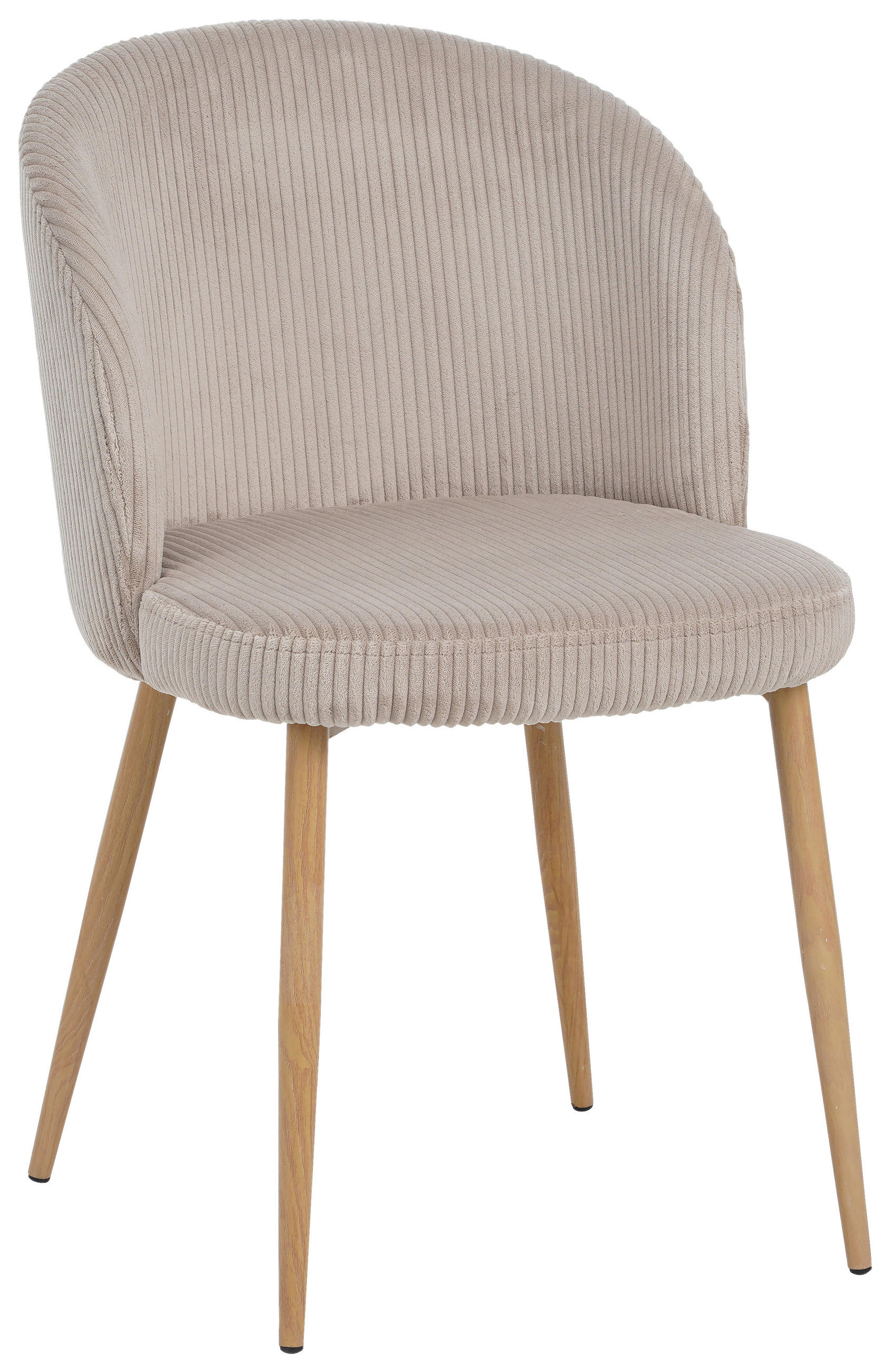 VIERFUßSTUHL - Beige/Naturfarben, KONVENTIONELL, Textil/Metall (49/78/58cm) - MID.YOU