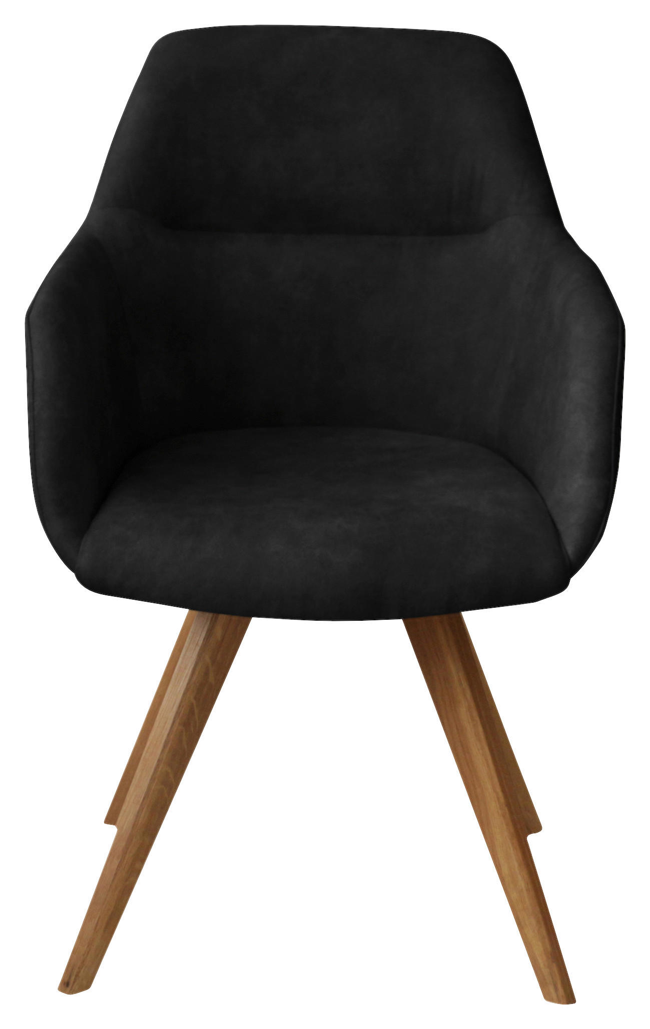 ARMLEHNSTUHL  in Flachgewebe  - Eichefarben/Anthrazit, Design, Holz/Textil (57/85,5/65cm) - Voleo
