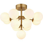 DECKENLEUCHTE  56/43 cm    - Goldfarben, MODERN, Glas/Metall (56/43cm) - Novel