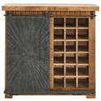 WEINSCHRANK  - Schwarz/Naturfarben, Design, Holz/Metall (90/85/40cm) - Ambia Home