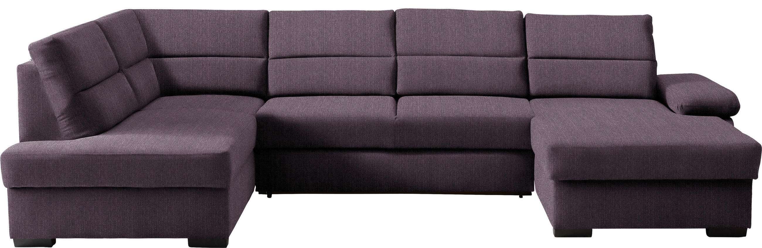 WOHNLANDSCHAFT in Webstoff Violett  - Dunkelbraun/Violett, Konventionell, Kunststoff/Textil (183/319/166cm) - Cantus