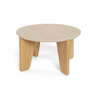 COUCHTISCH rund Beige, Wildeiche  - Wildeiche/Beige, Design, Holzwerkstoff (80/45/80cm) - MID.YOU