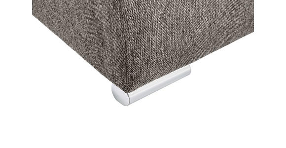 ECKSOFA in Mikrofaser Taupe  - Taupe/Chromfarben, MODERN, Kunststoff/Textil (276/193cm) - Hom`in