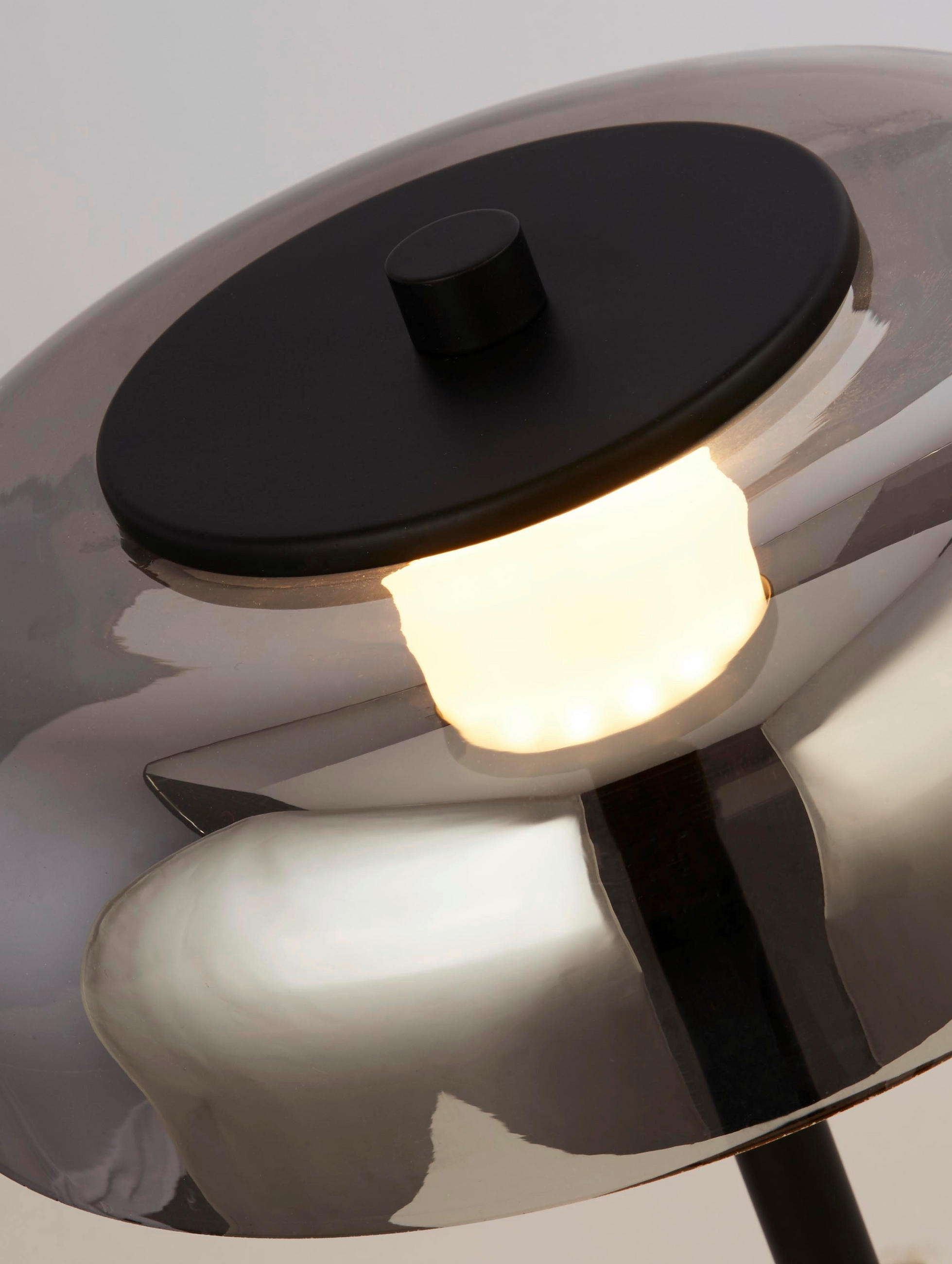 STOJEČA LED-SVETILKA  Frisbee /230 lm/2700 K// - črna, Basics, kovina/steklo (30/146cm)