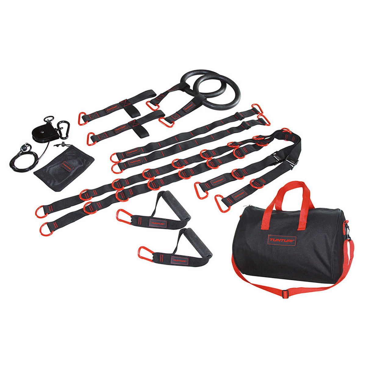 FITNESS-SET - Rot/Schwarz, KONVENTIONELL, Kunststoff/Metall (34,5/26/26,5cm)