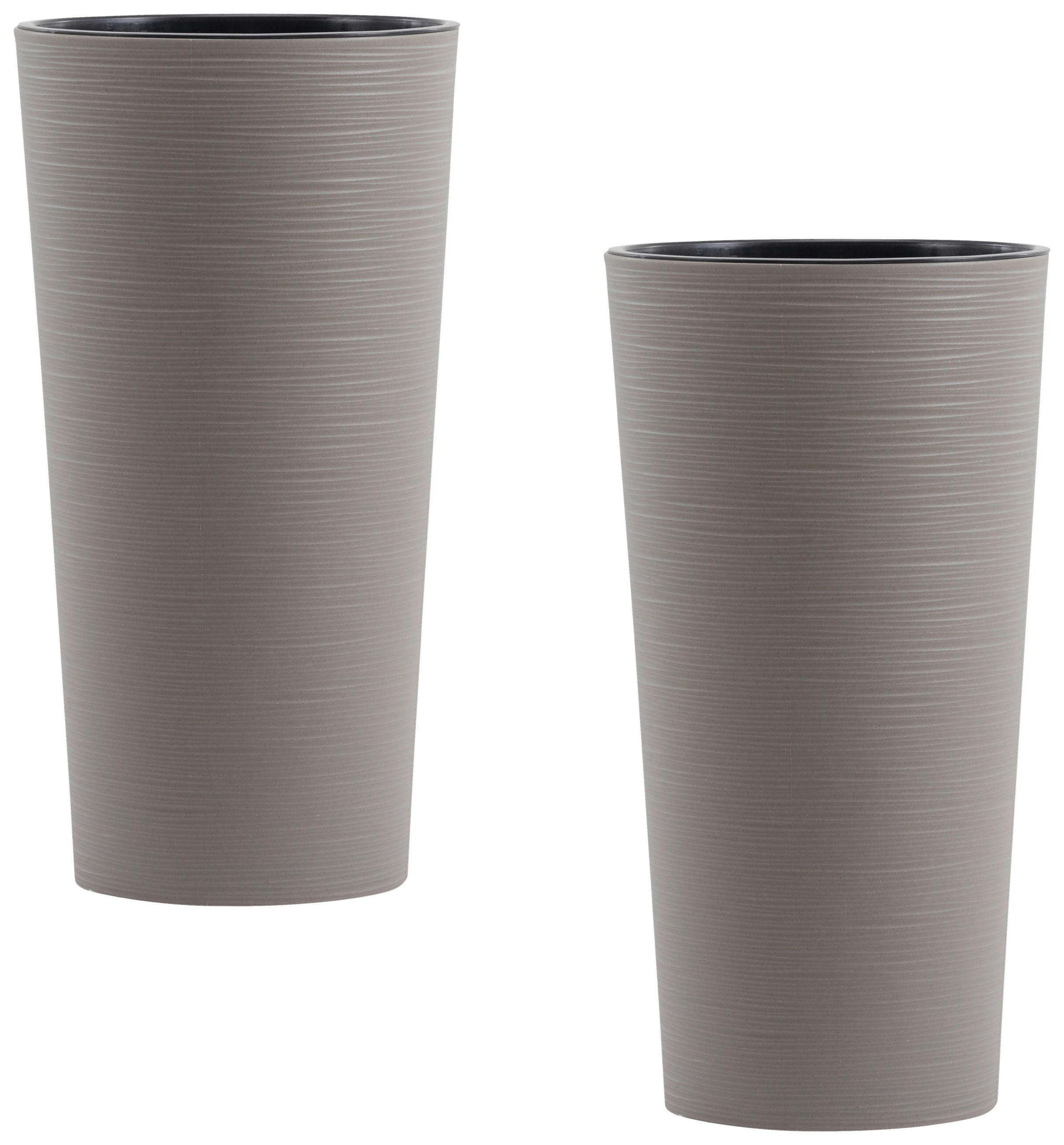 Übertopf-Set Grau D: 30 cm 2-teilig